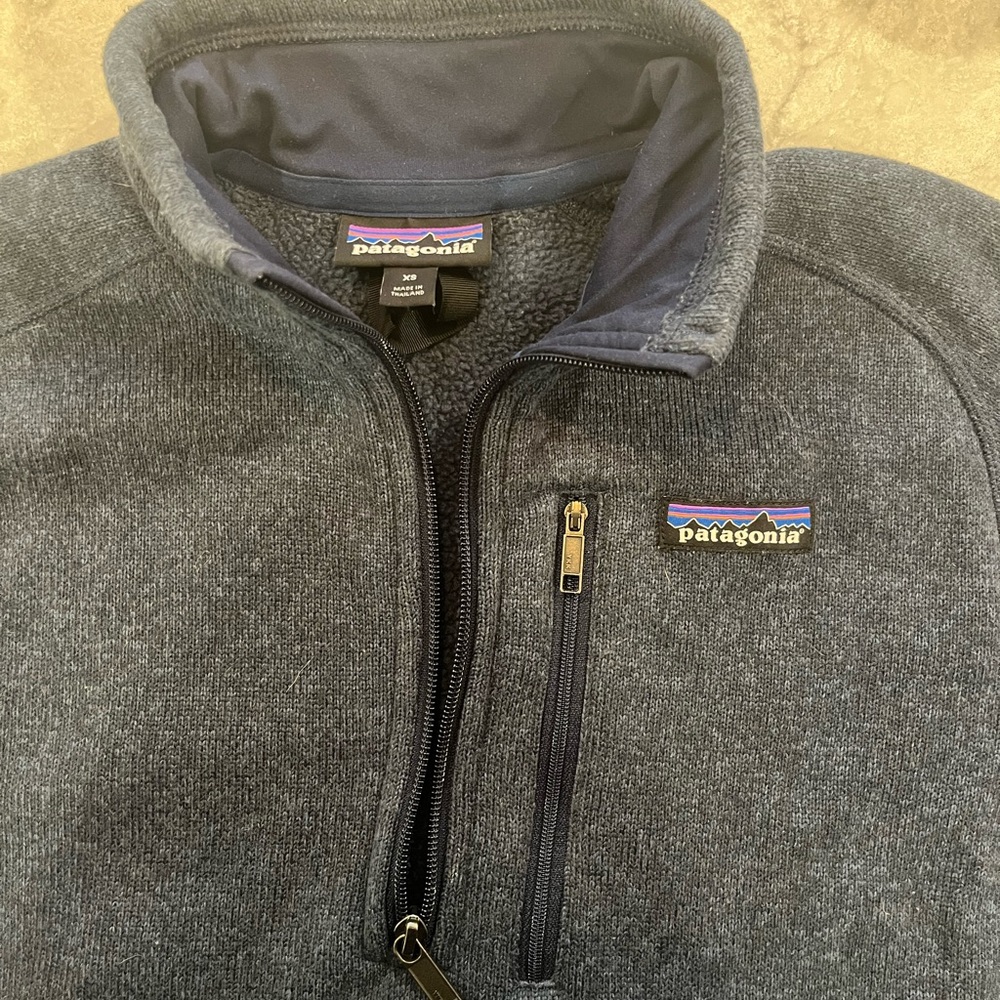 Patagonia Mens Quarter Zip Fleece -XS Blue